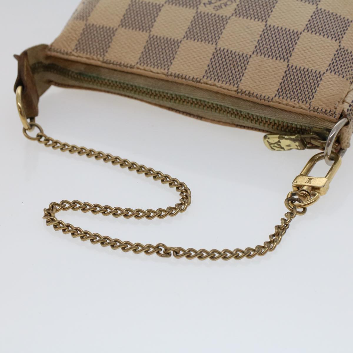 LOUIS VUITTON Damier Azur Mini Pochette Accessoires Pouch N58010 LV 44728