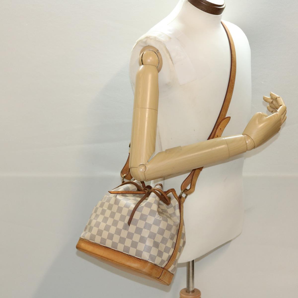 LOUIS VUITTON Damier Azur Noe BB Shoulder Bag N41220 LV 44729