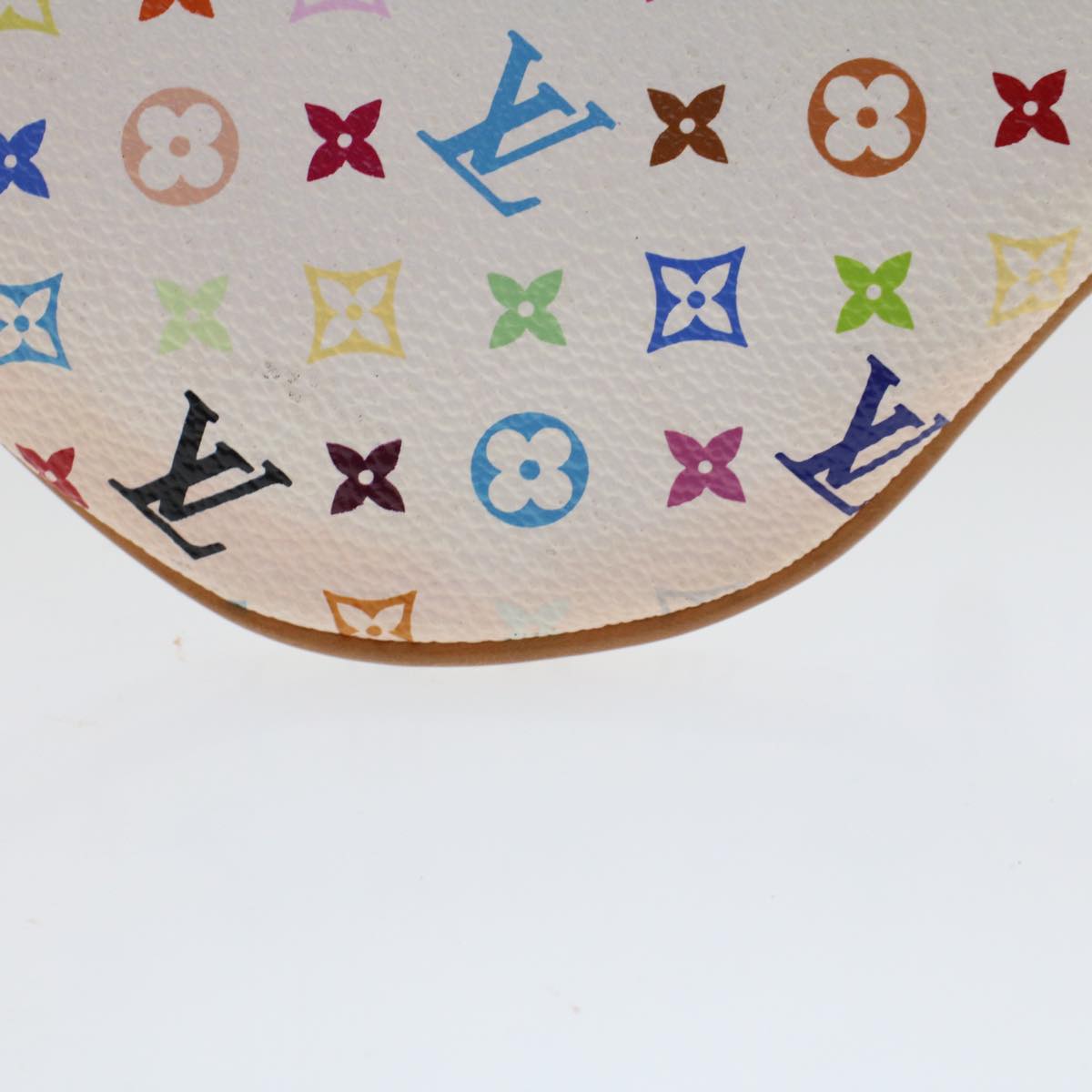 LOUIS VUITTON Monogram Multicolor Pochette GM Pouch White M60027 LV 44740