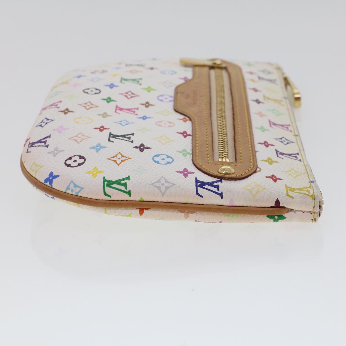 LOUIS VUITTON Monogram Multicolor Pochette GM Pouch White M60027 LV 44740