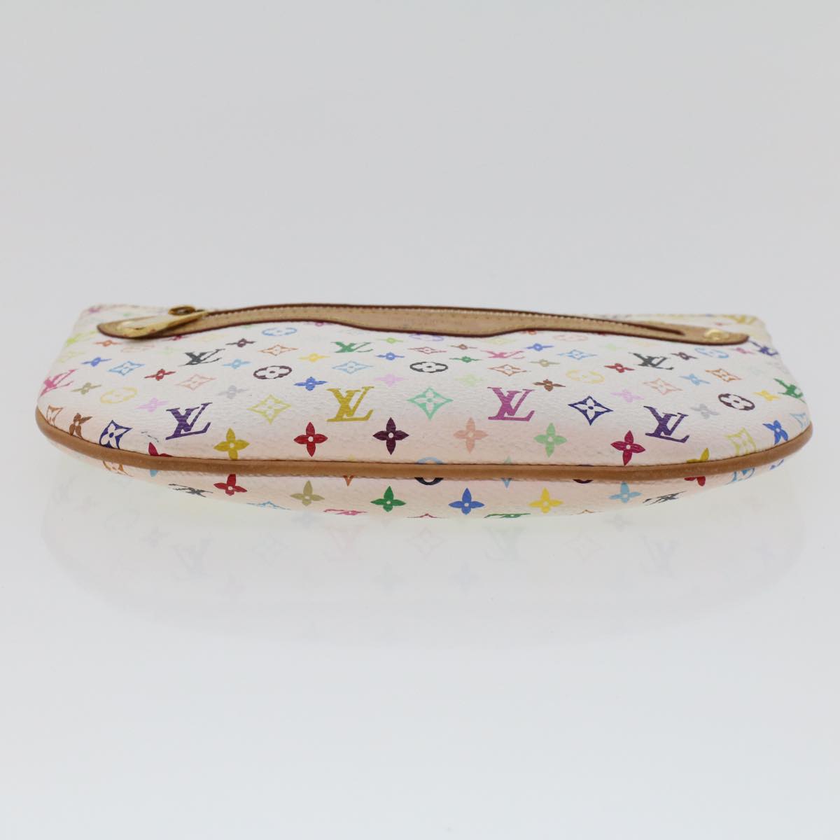 LOUIS VUITTON Monogram Multicolor Pochette GM Pouch White M60027 LV 44740
