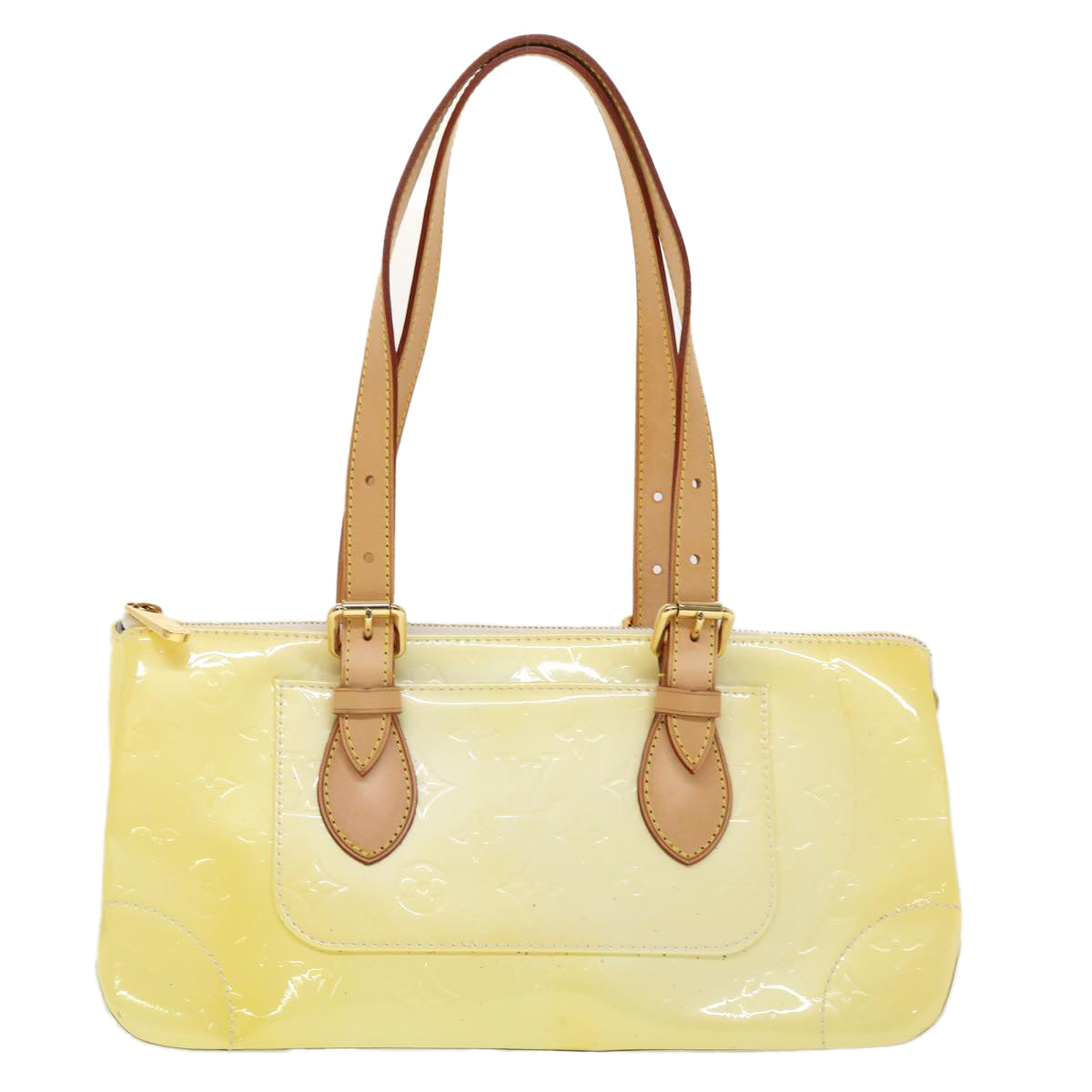 LOUIS VUITTON Vernis Rose Wood Avenue Shoulder Bag Perle M93508 LV 44747