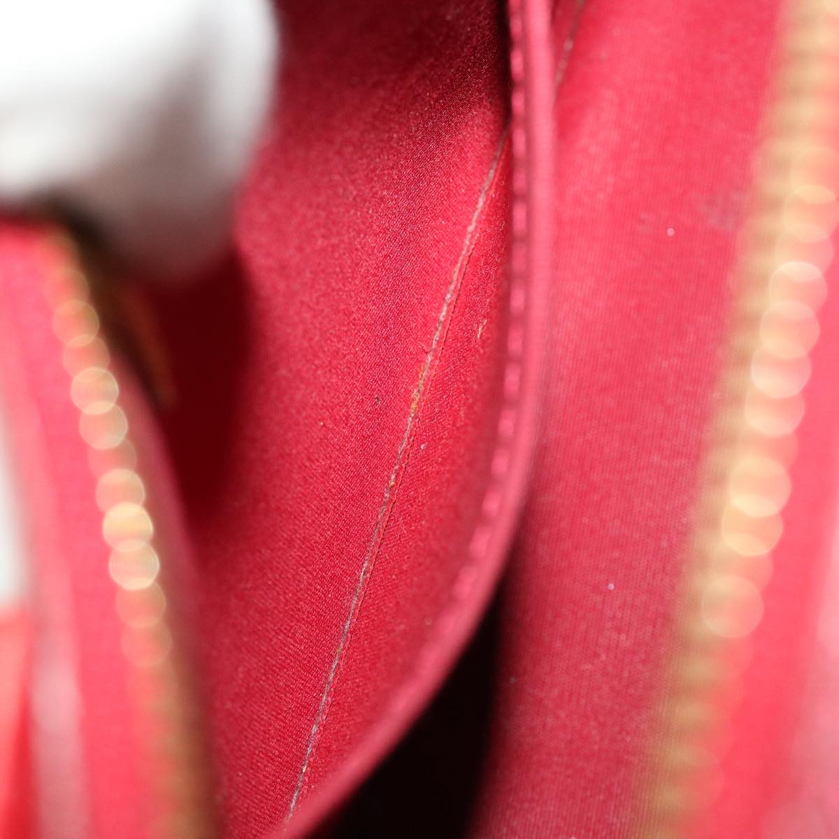 LOUIS VUITTON Vernis Rayure Alma BB Hand Bag Red M915593 LV 44749