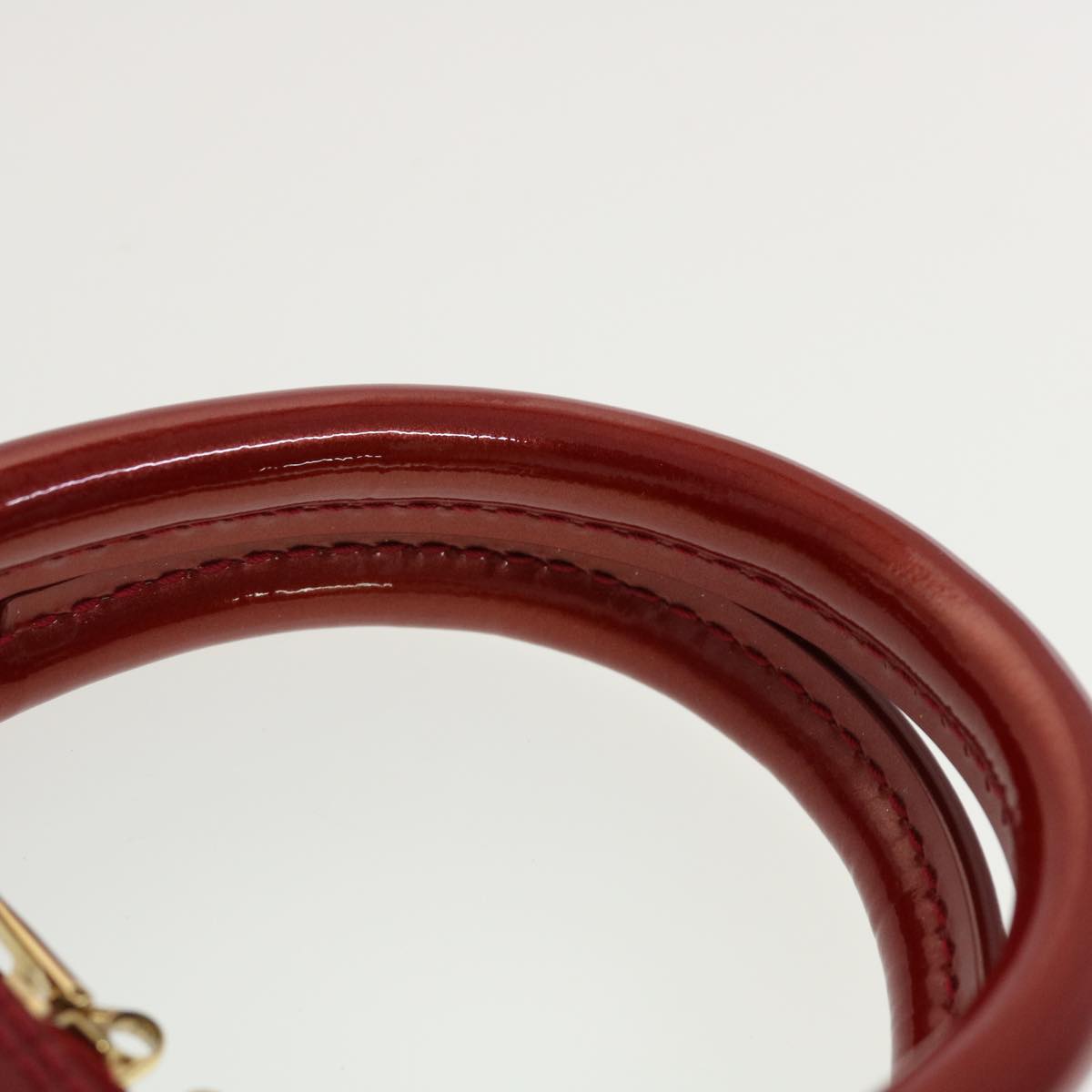 LOUIS VUITTON Vernis Rayure Alma BB Hand Bag Red M915593 LV 44749