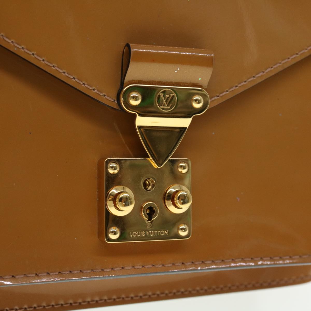 LOUIS VUITTON Vernis Monceau BB Hand Bag 2way Rose Velours M91580 LV 44764