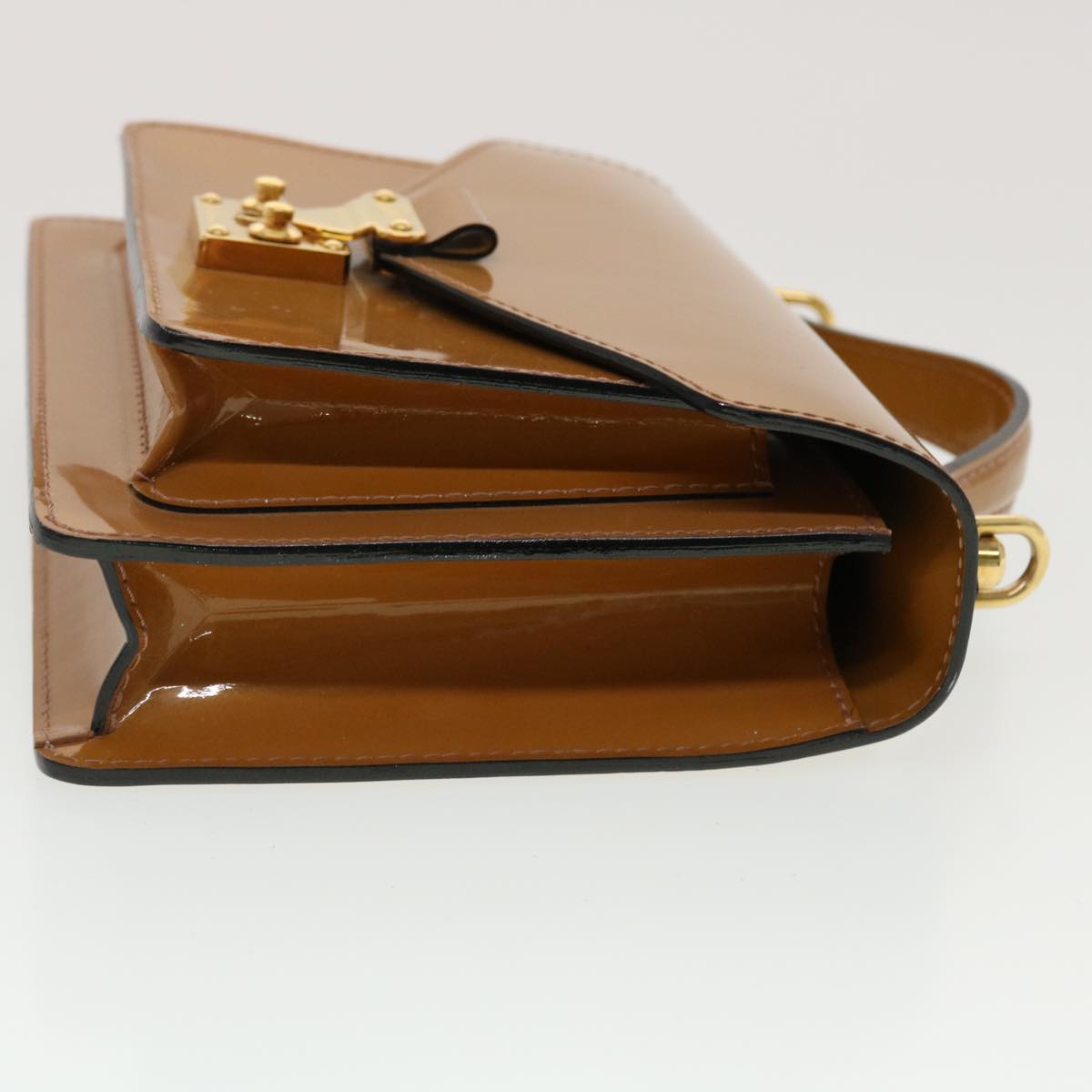LOUIS VUITTON Vernis Monceau BB Hand Bag 2way Rose Velours M91580 LV 44764