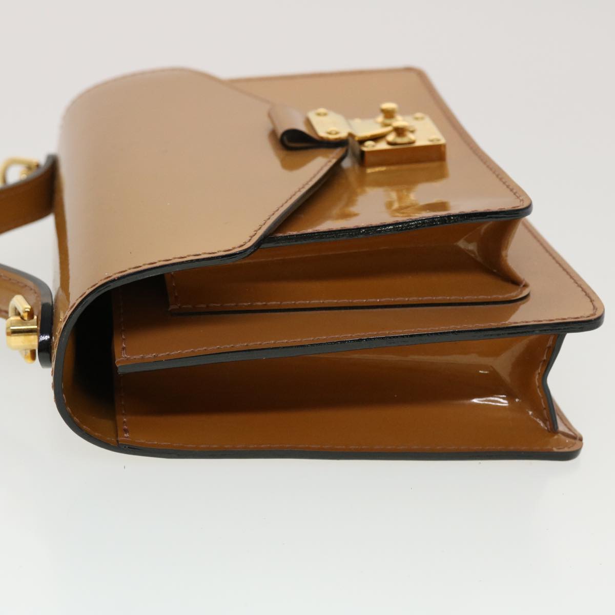 LOUIS VUITTON Vernis Monceau BB Hand Bag 2way Rose Velours M91580 LV 44764
