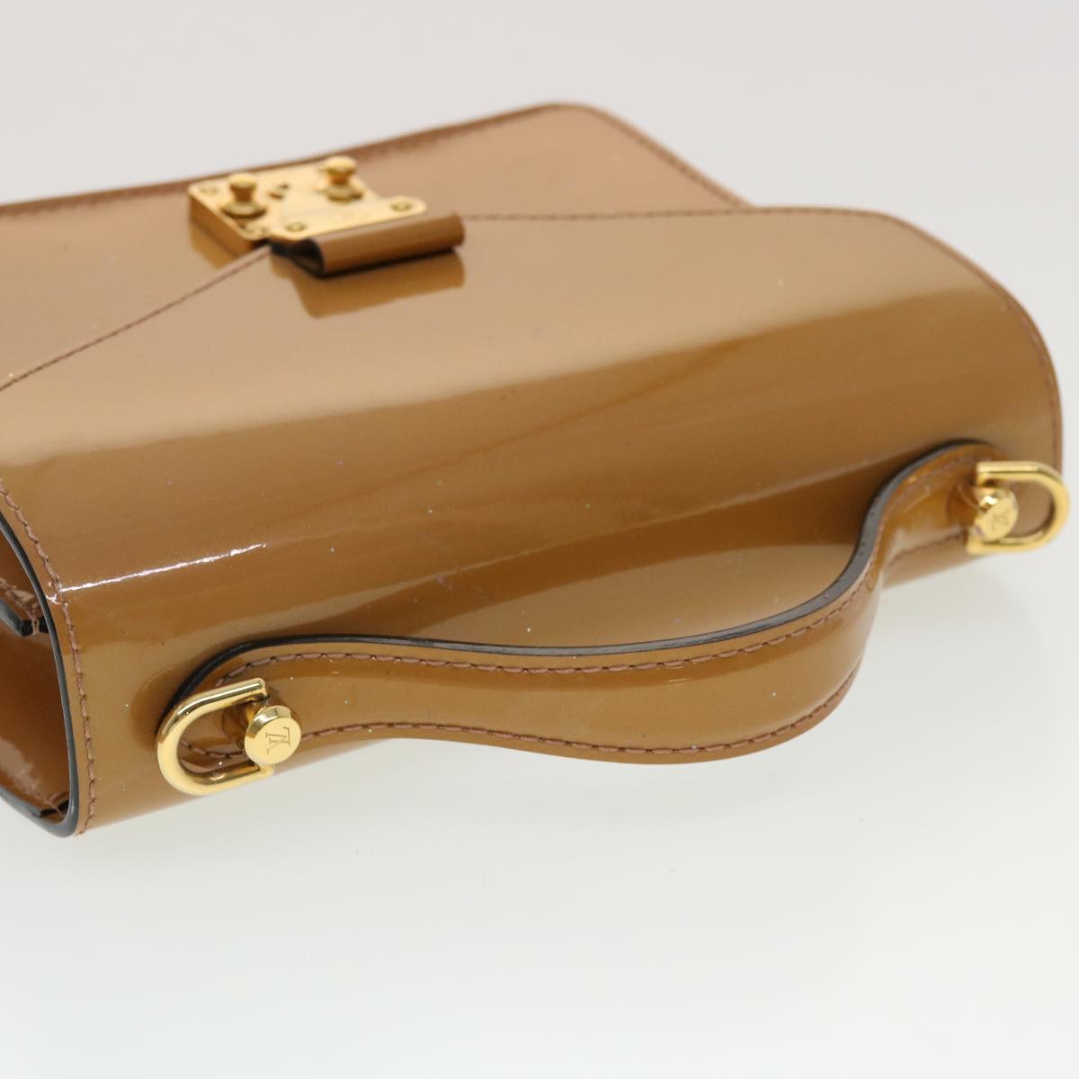 LOUIS VUITTON Vernis Monceau BB Hand Bag 2way Rose Velours M91580 LV 44764