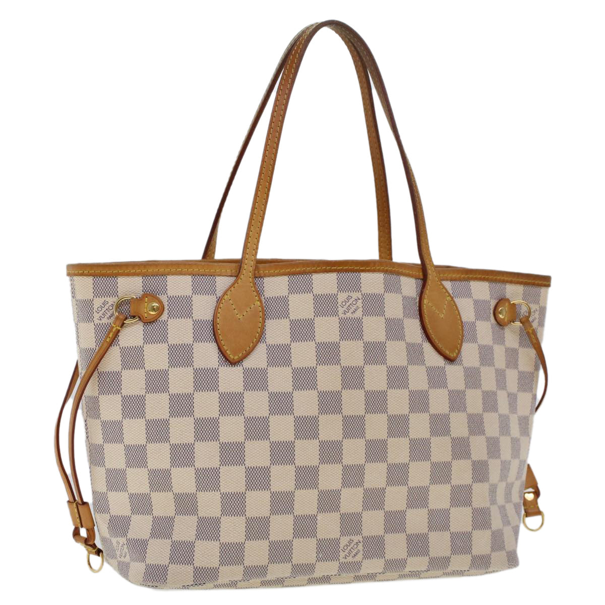LOUIS VUITTON Damier Azur Neverfull PM Tote Bag N41362 LV 44769