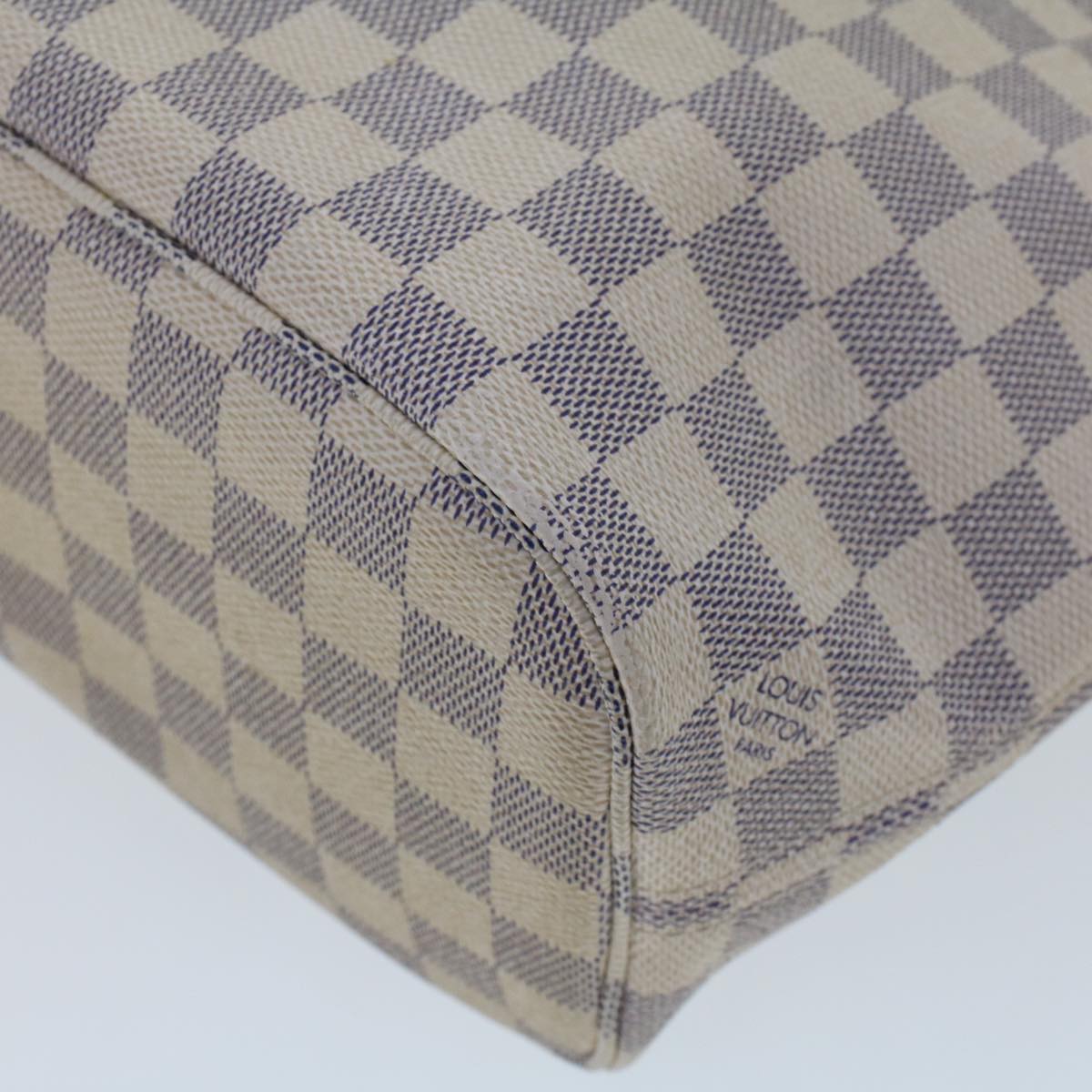 LOUIS VUITTON Damier Azur Neverfull PM Tote Bag N41362 LV 44769