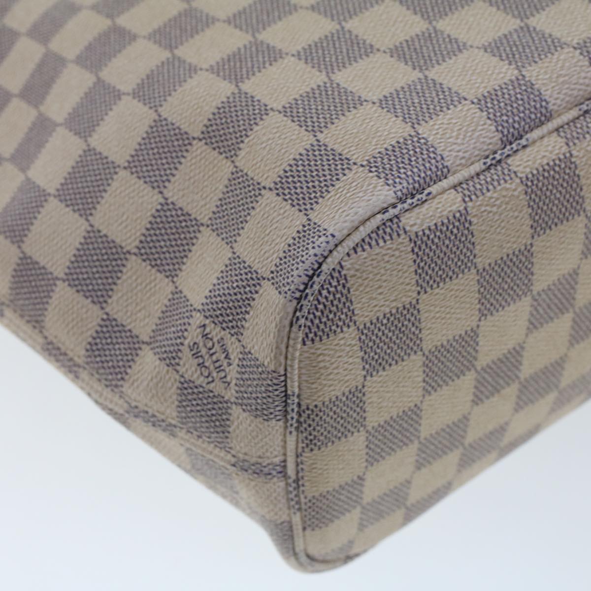 LOUIS VUITTON Damier Azur Neverfull PM Tote Bag N41362 LV 44769