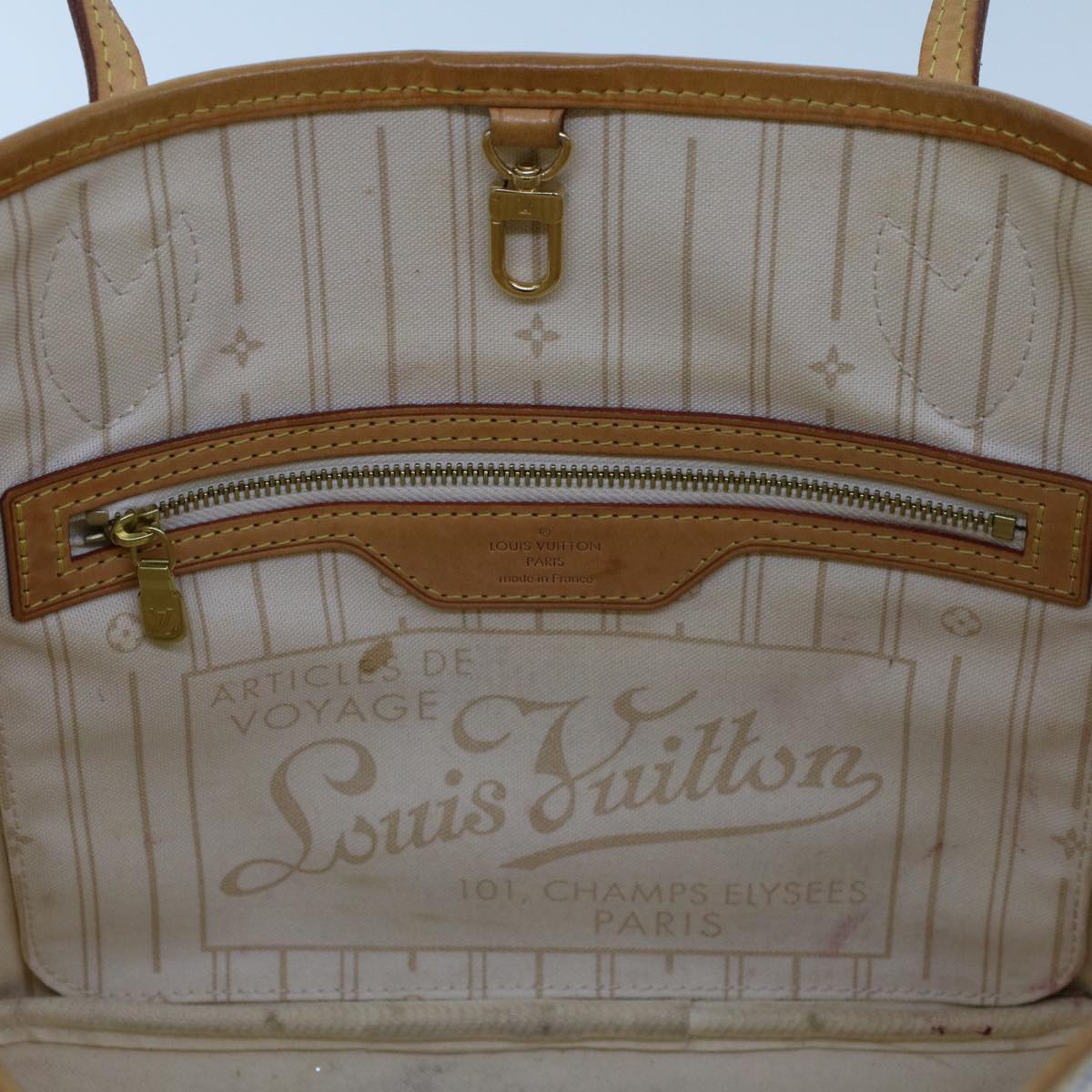 LOUIS VUITTON Damier Azur Neverfull PM Tote Bag N41362 LV 44769