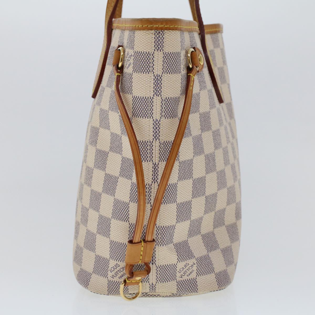 LOUIS VUITTON Damier Azur Neverfull PM Tote Bag N41362 LV 44769