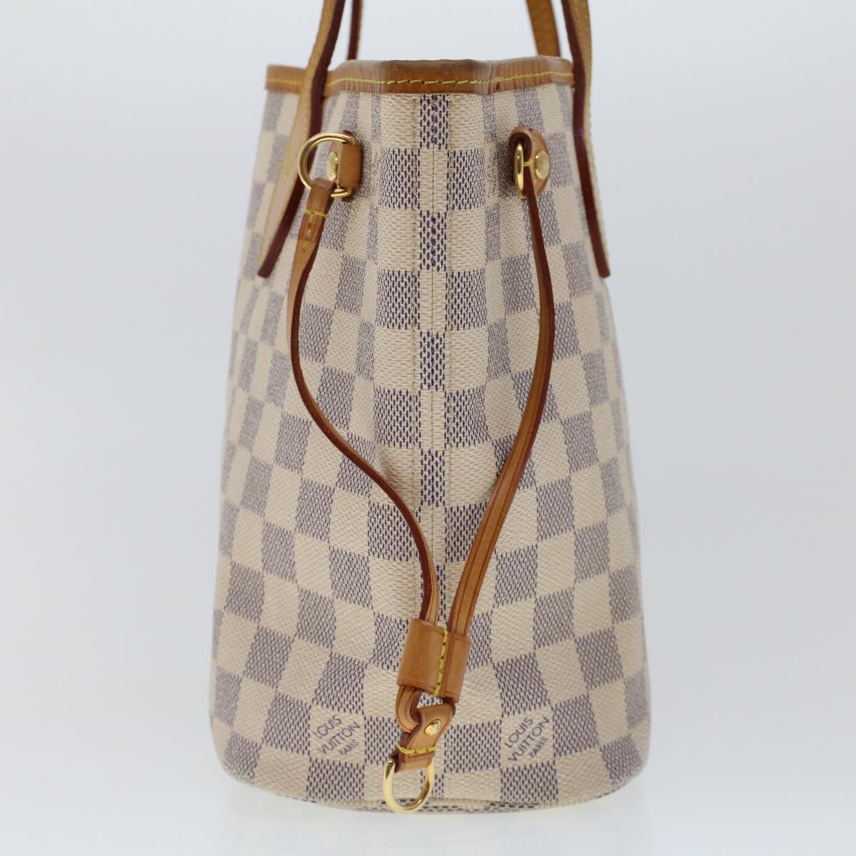 LOUIS VUITTON Damier Azur Neverfull PM Tote Bag N41362 LV 44769