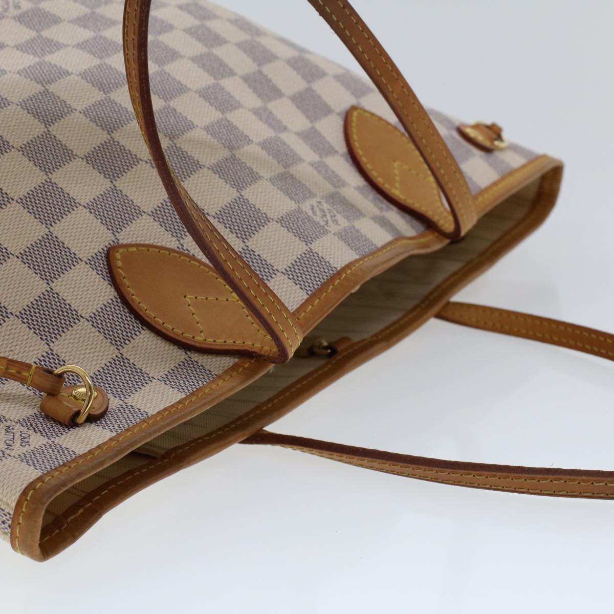 LOUIS VUITTON Damier Azur Neverfull PM Tote Bag N41362 LV 44769