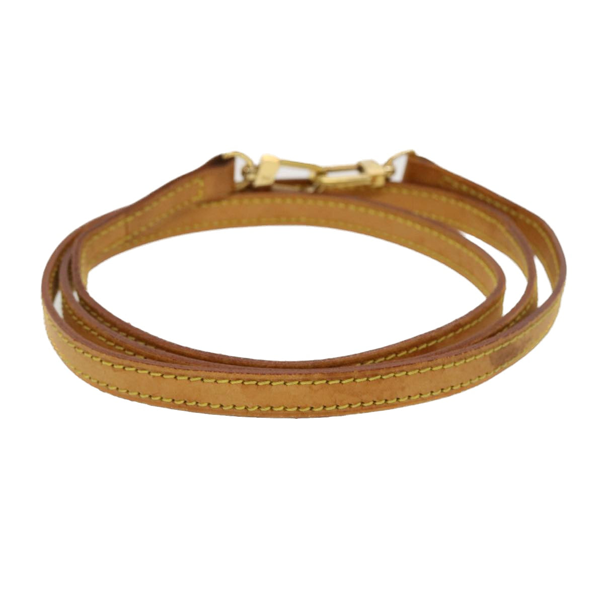 LOUIS VUITTON Shoulder Strap Leather 45.3"" Beige LV 44789