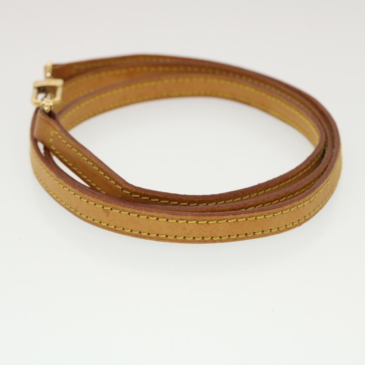 LOUIS VUITTON Shoulder Strap Leather 45.3"" Beige LV 44789