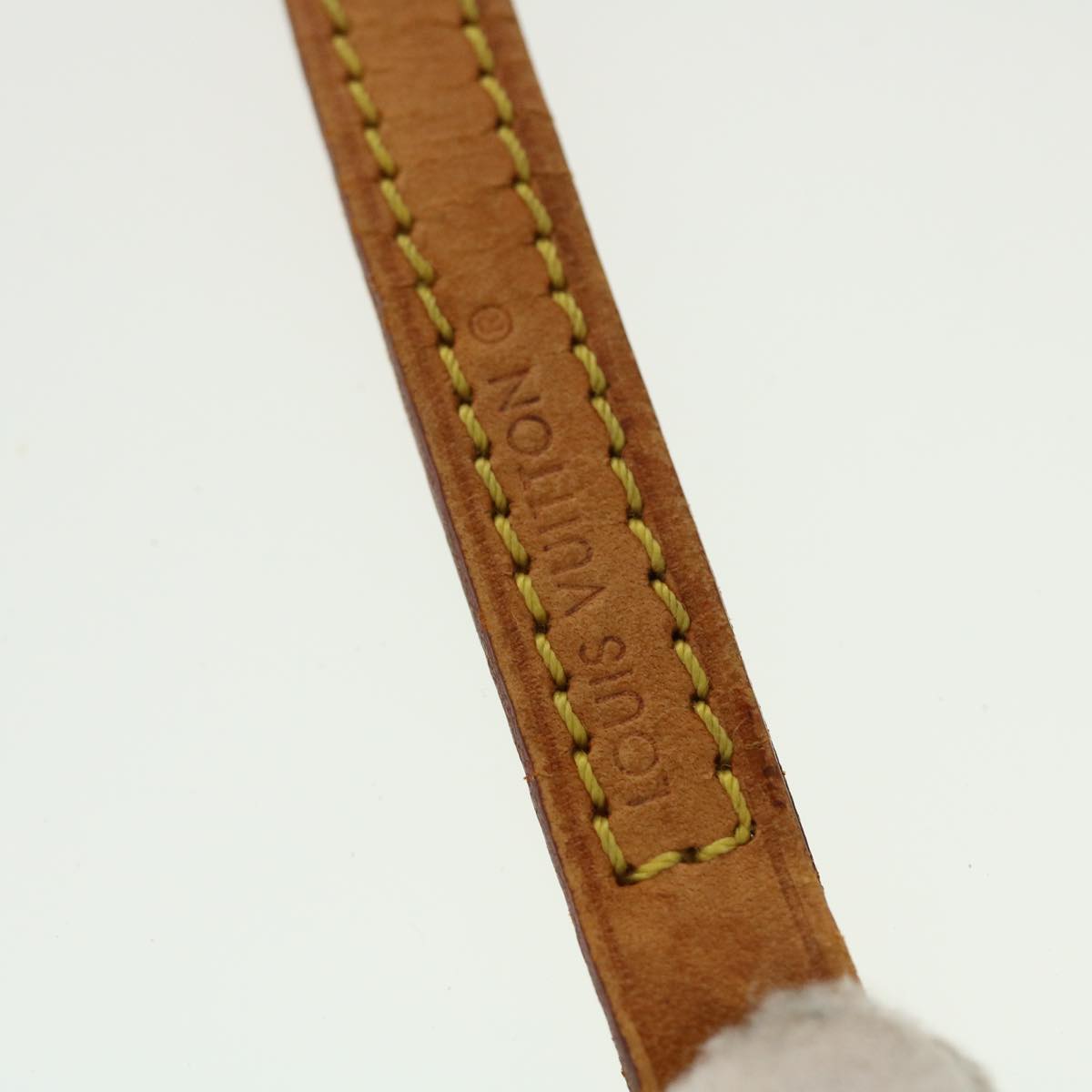 LOUIS VUITTON Shoulder Strap Leather 45.3"" Beige LV 44789