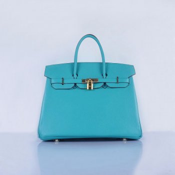 Luxury Hermes Birkin 35cm Togo Leather Handbags Emerald Green Golden