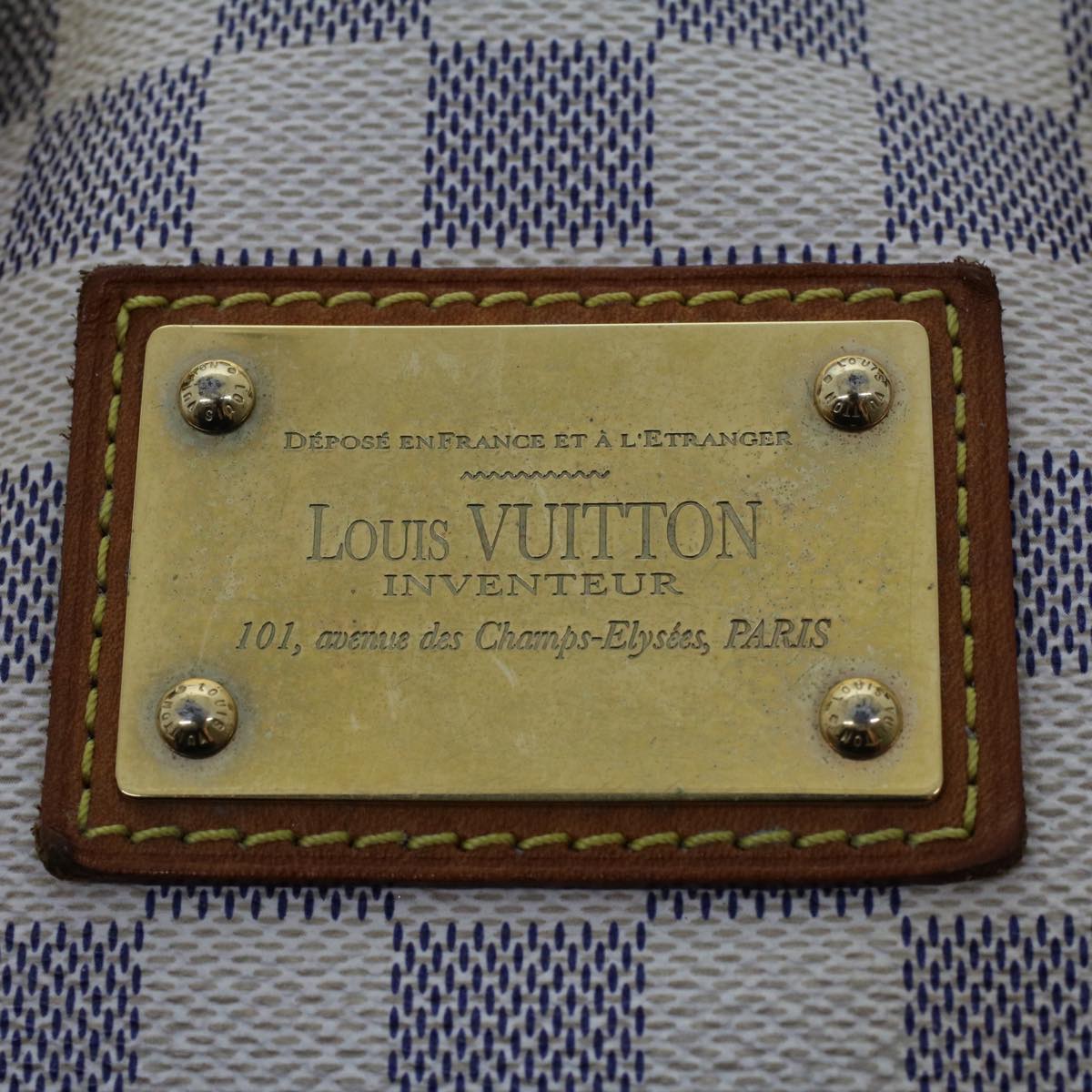 LOUIS VUITTON Damier Azur Hampstead MM Tote Bag N51206 LV 44822