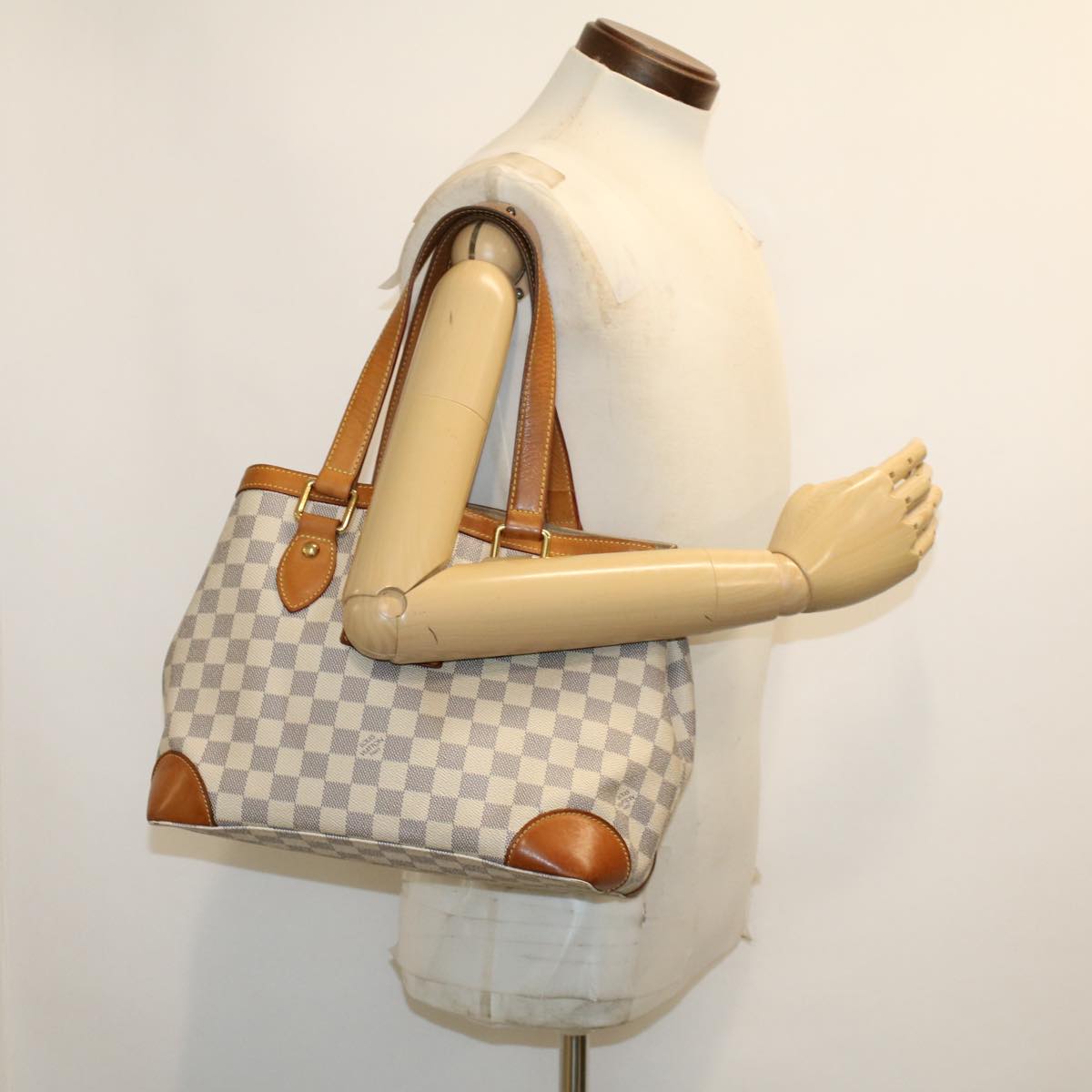 LOUIS VUITTON Damier Azur Hampstead MM Tote Bag N51206 LV 44822