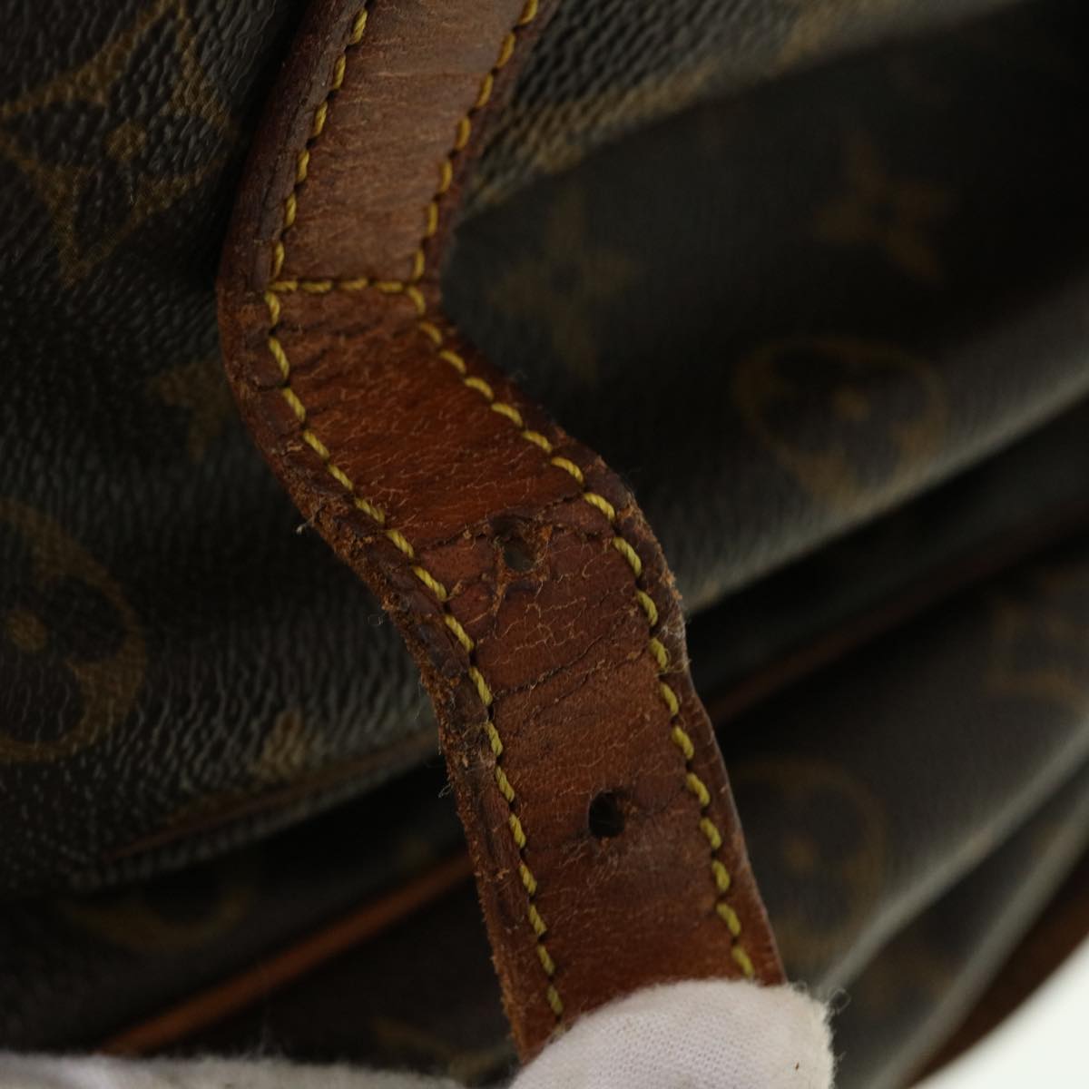 LOUIS VUITTON Monogram Saumur 35 Shoulder Bag M42254 LV 44846