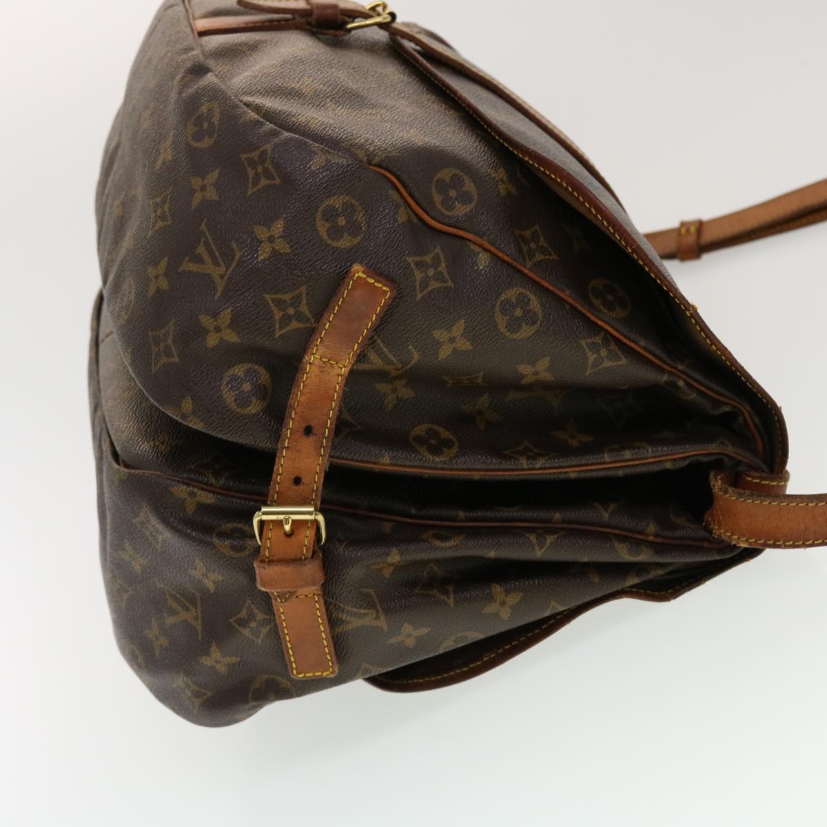 LOUIS VUITTON Monogram Saumur 35 Shoulder Bag M42254 LV 44846