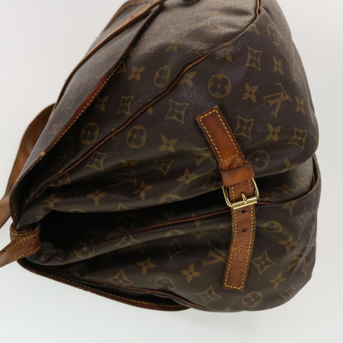 LOUIS VUITTON Monogram Saumur 35 Shoulder Bag M42254 LV 44846