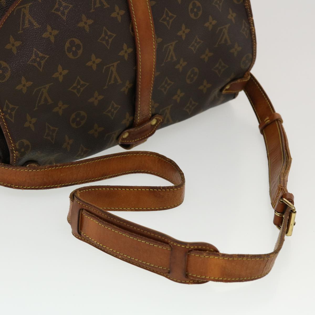 LOUIS VUITTON Monogram Saumur 35 Shoulder Bag M42254 LV 44846
