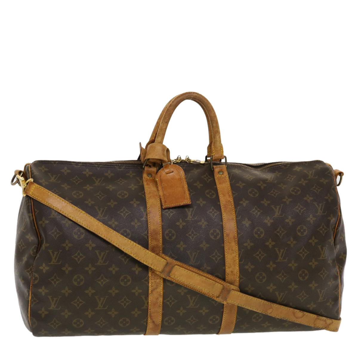 LOUIS VUITTON Monogram Keepall Bandouliere 55 Boston Bag M41414 LV 44889