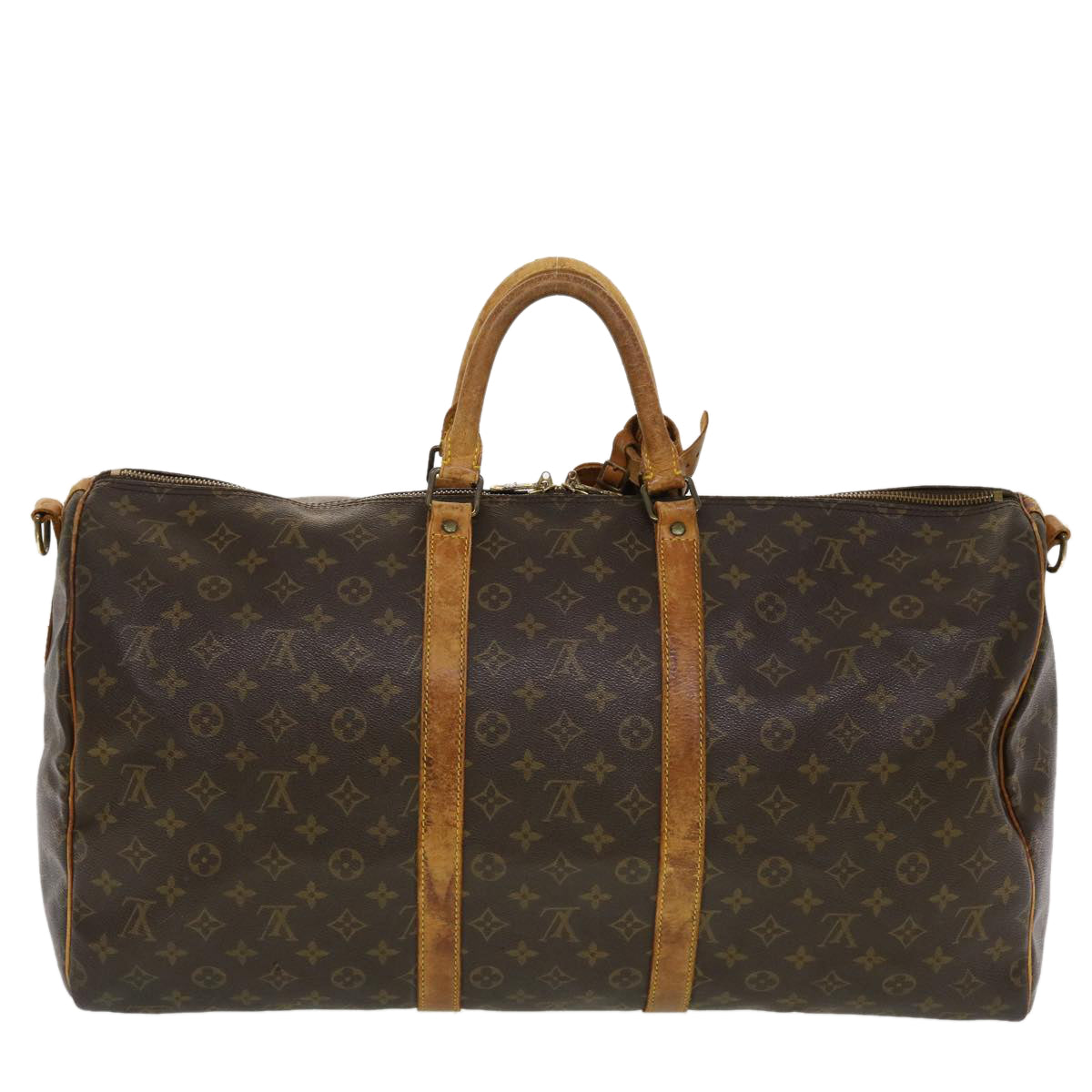 LOUIS VUITTON Monogram Keepall Bandouliere 55 Boston Bag M41414 LV 44889