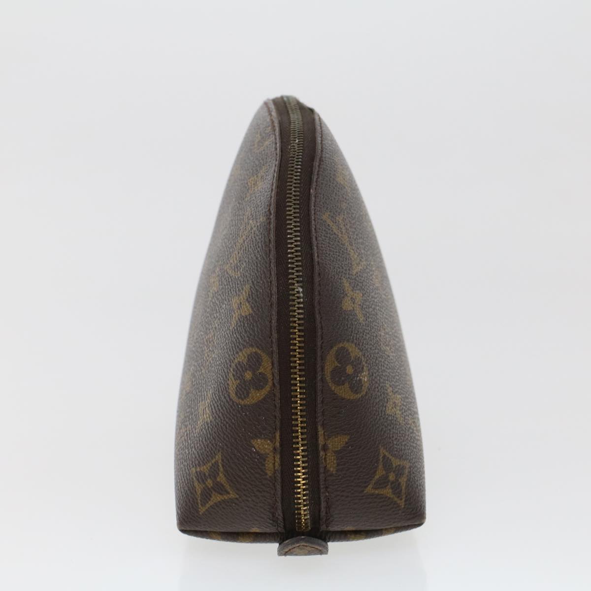 LOUIS VUITTON Monogram Trousse Demi Ronde Cosmetic Pouch M47520 LV 44905