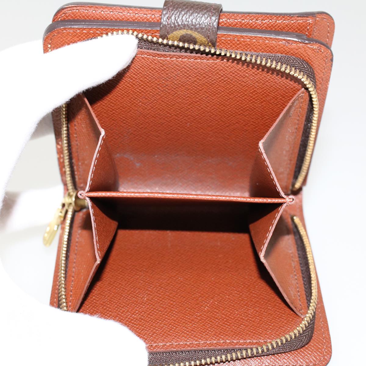 LOUIS VUITTON Monogram Compact Zip Wallet M61667 LV 44908
