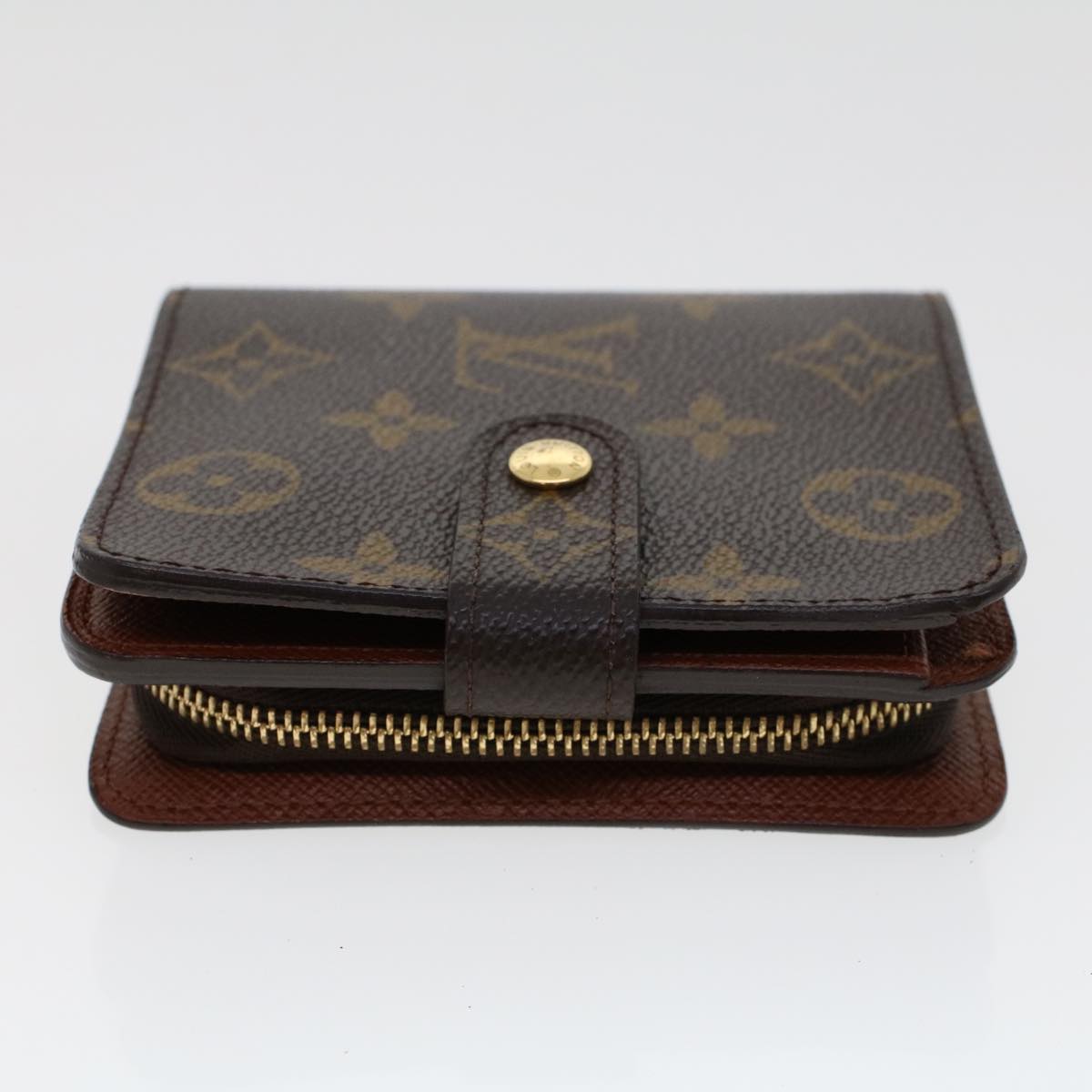 LOUIS VUITTON Monogram Compact Zip Wallet M61667 LV 44908