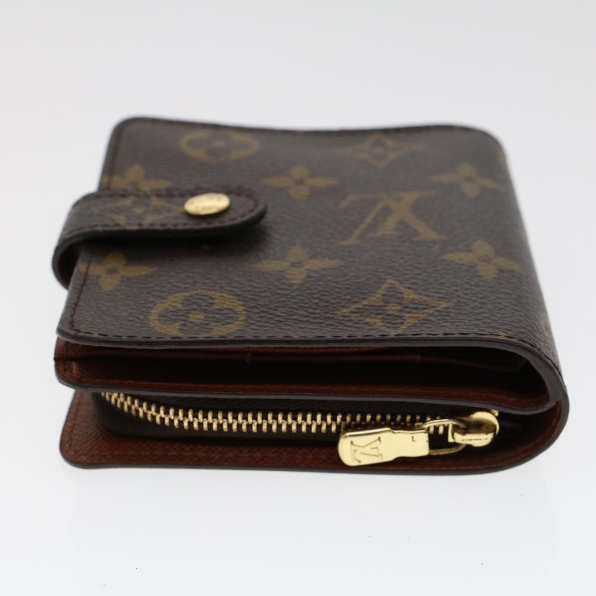 LOUIS VUITTON Monogram Compact Zip Wallet M61667 LV 44908