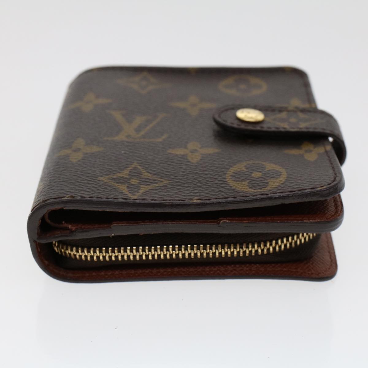 LOUIS VUITTON Monogram Compact Zip Wallet M61667 LV 44908