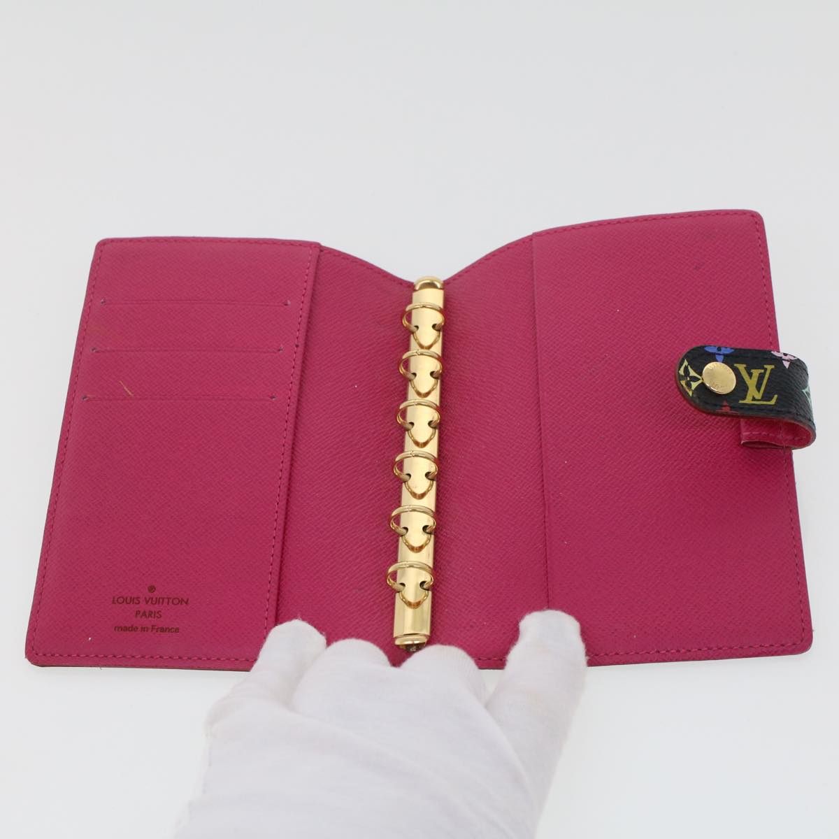 LOUIS VUITTON Monogram Multicolor Agenda PM Day Planner Cover Black R20895 44909