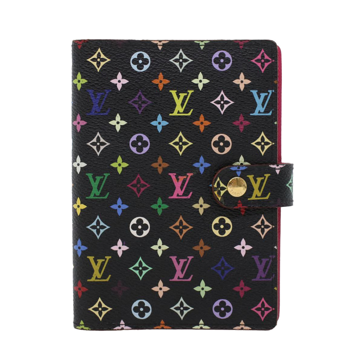LOUIS VUITTON Monogram Multicolor Agenda PM Day Planner Cover Black R20895 44909