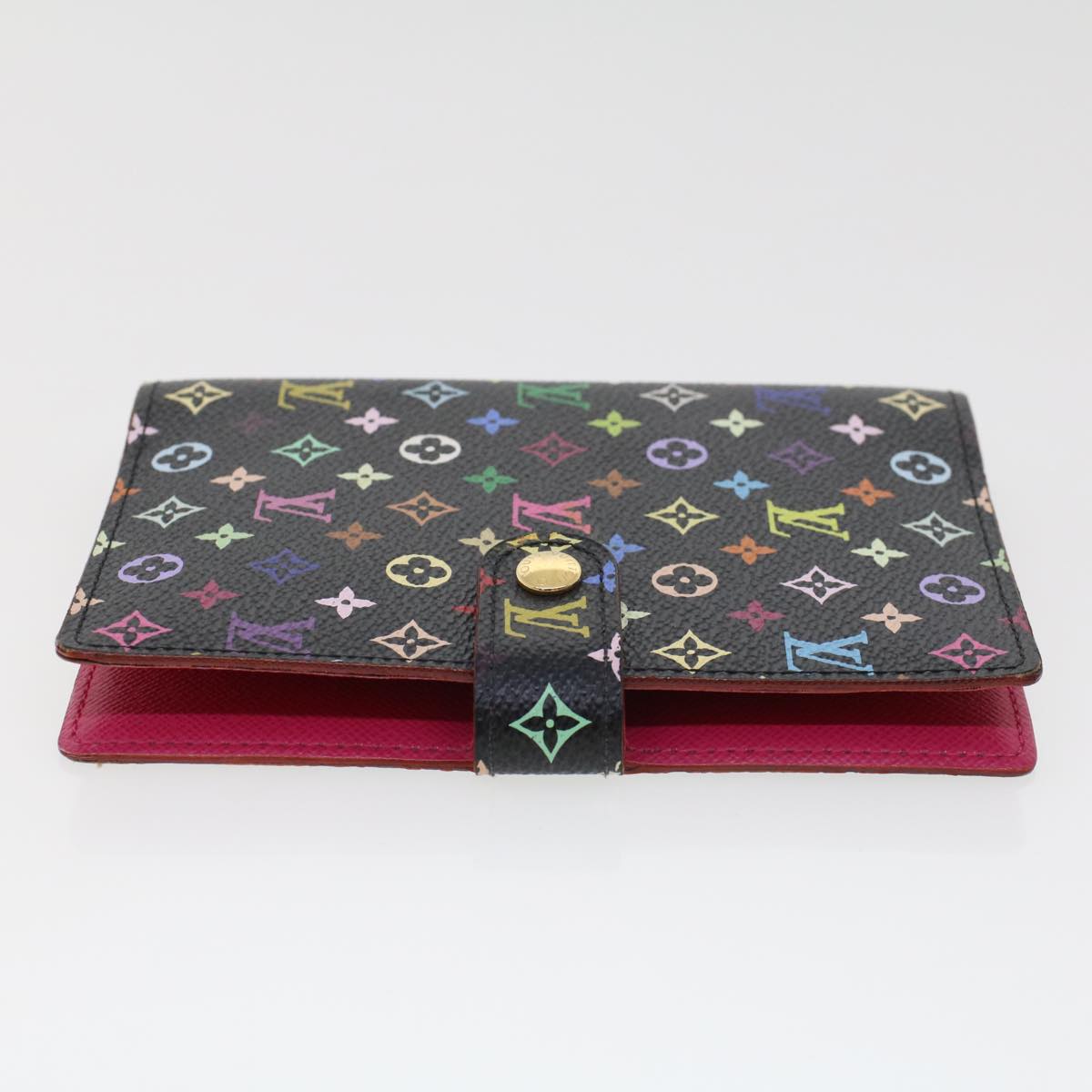 LOUIS VUITTON Monogram Multicolor Agenda PM Day Planner Cover Black R20895 44909