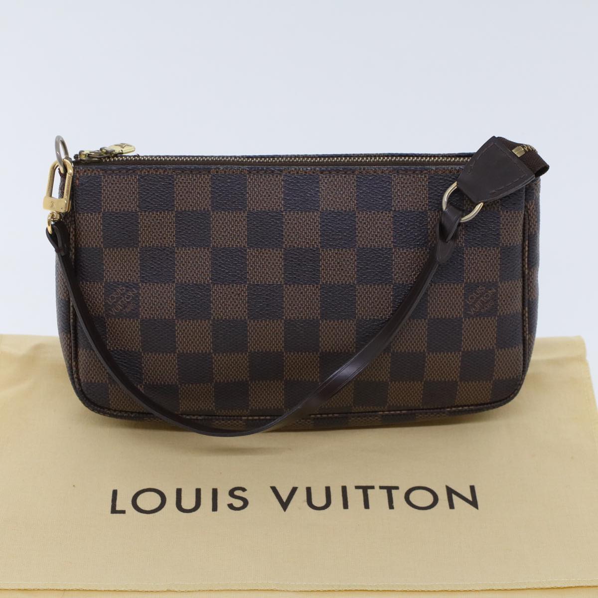 LOUIS VUITTON Damier Ebene Pochette Accessoires Pouch N41206 LV 44913