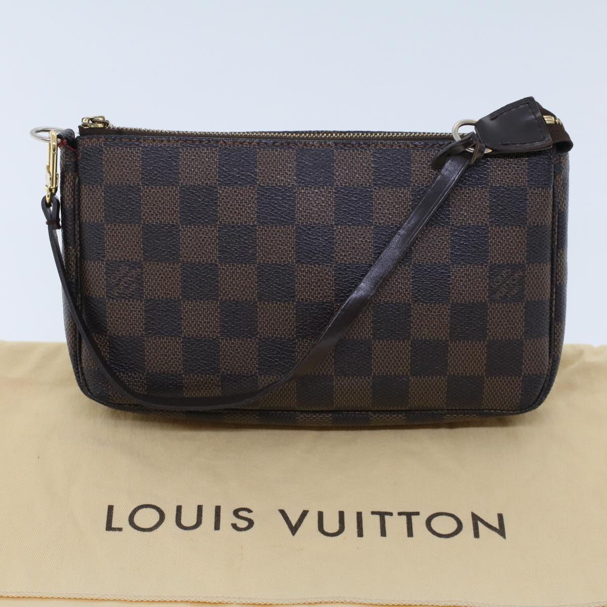 LOUIS VUITTON Damier Ebene Pochette Accessoires Pouch N41206 LV 44914