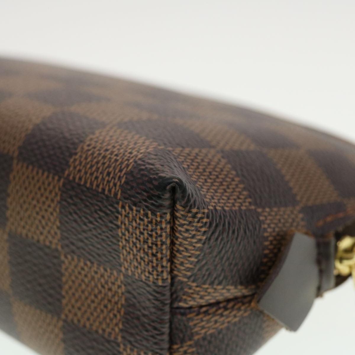 LOUIS VUITTON Damier Ebene Pochette Cosmetic PM Pouch N47516 LV 44915