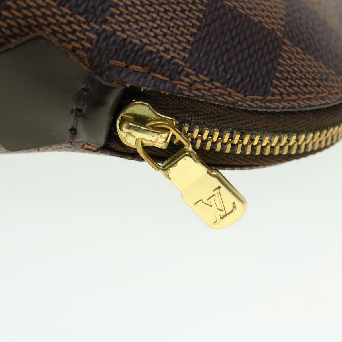 LOUIS VUITTON Damier Ebene Pochette Cosmetic PM Pouch N47516 LV 44915