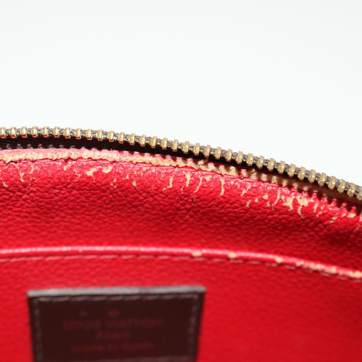 LOUIS VUITTON Damier Ebene Pochette Cosmetic PM Pouch N47516 LV 44915