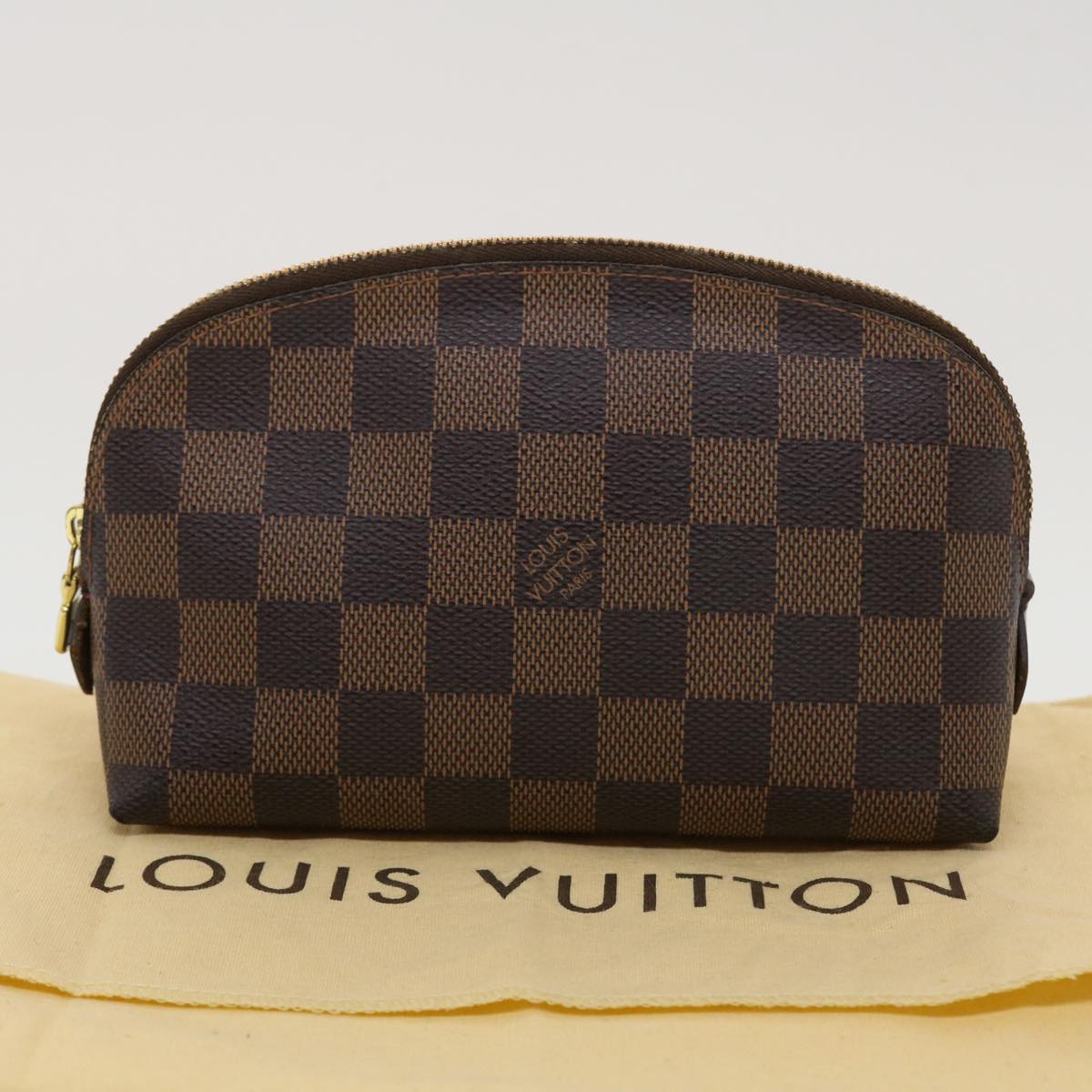LOUIS VUITTON Damier Ebene Pochette Cosmetic PM Pouch N47516 LV 44915