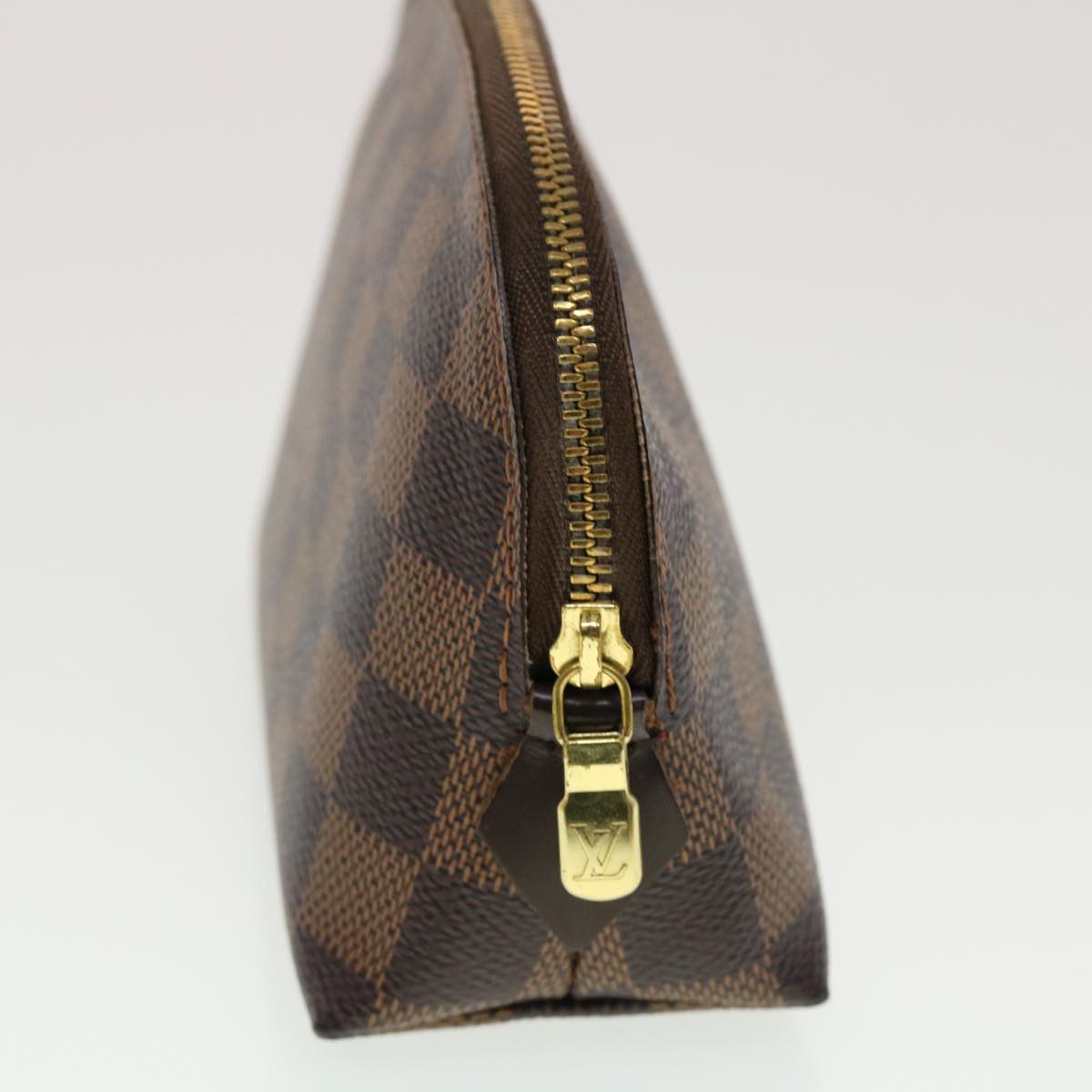 LOUIS VUITTON Damier Ebene Pochette Cosmetic PM Pouch N47516 LV 44915