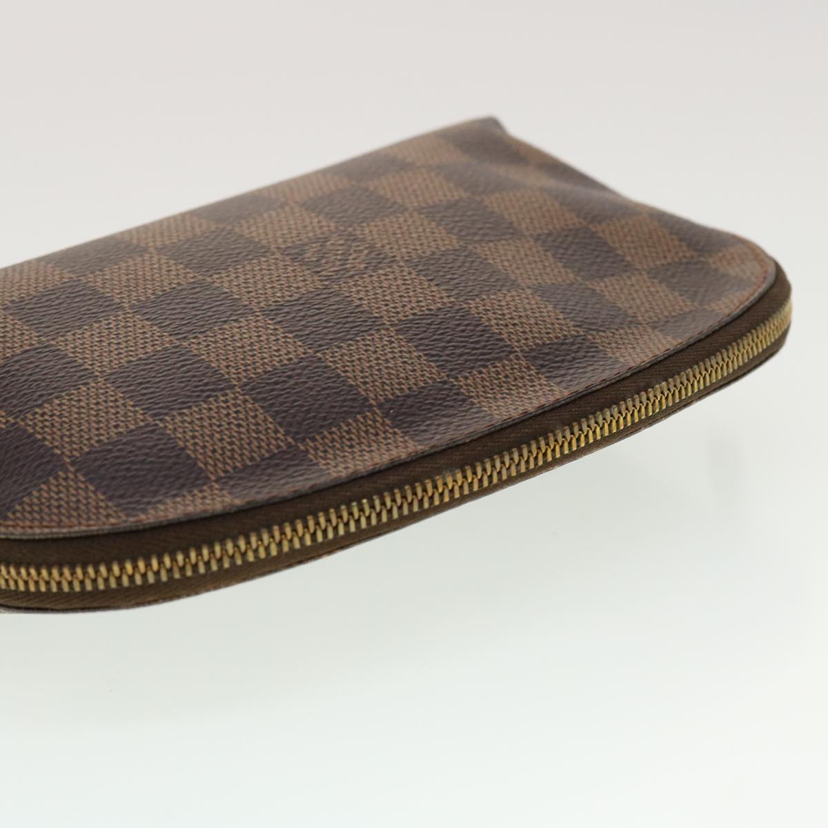 LOUIS VUITTON Damier Ebene Pochette Cosmetic PM Pouch N47516 LV 44915