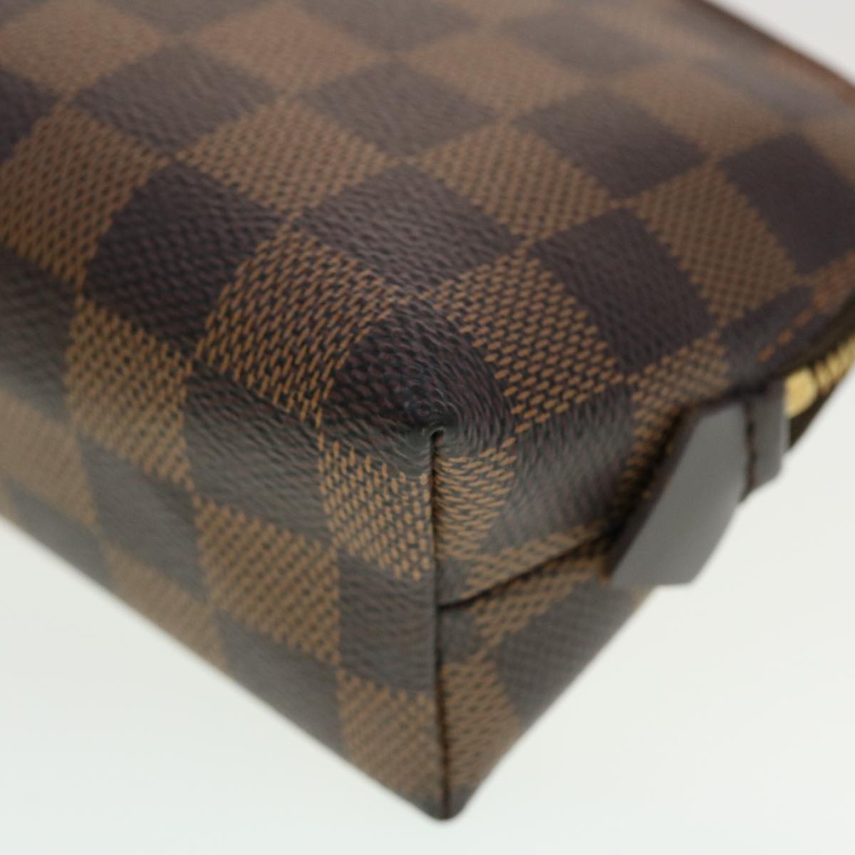 LOUIS VUITTON Damier Ebene Pochette Cosmetic PM Pouch N47516 LV 44915