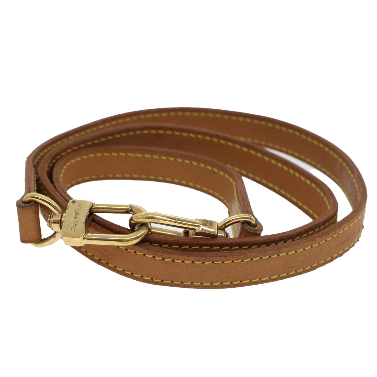 LOUIS VUITTON Shoulder Strap Leather 35.4"" Beige LV 44919