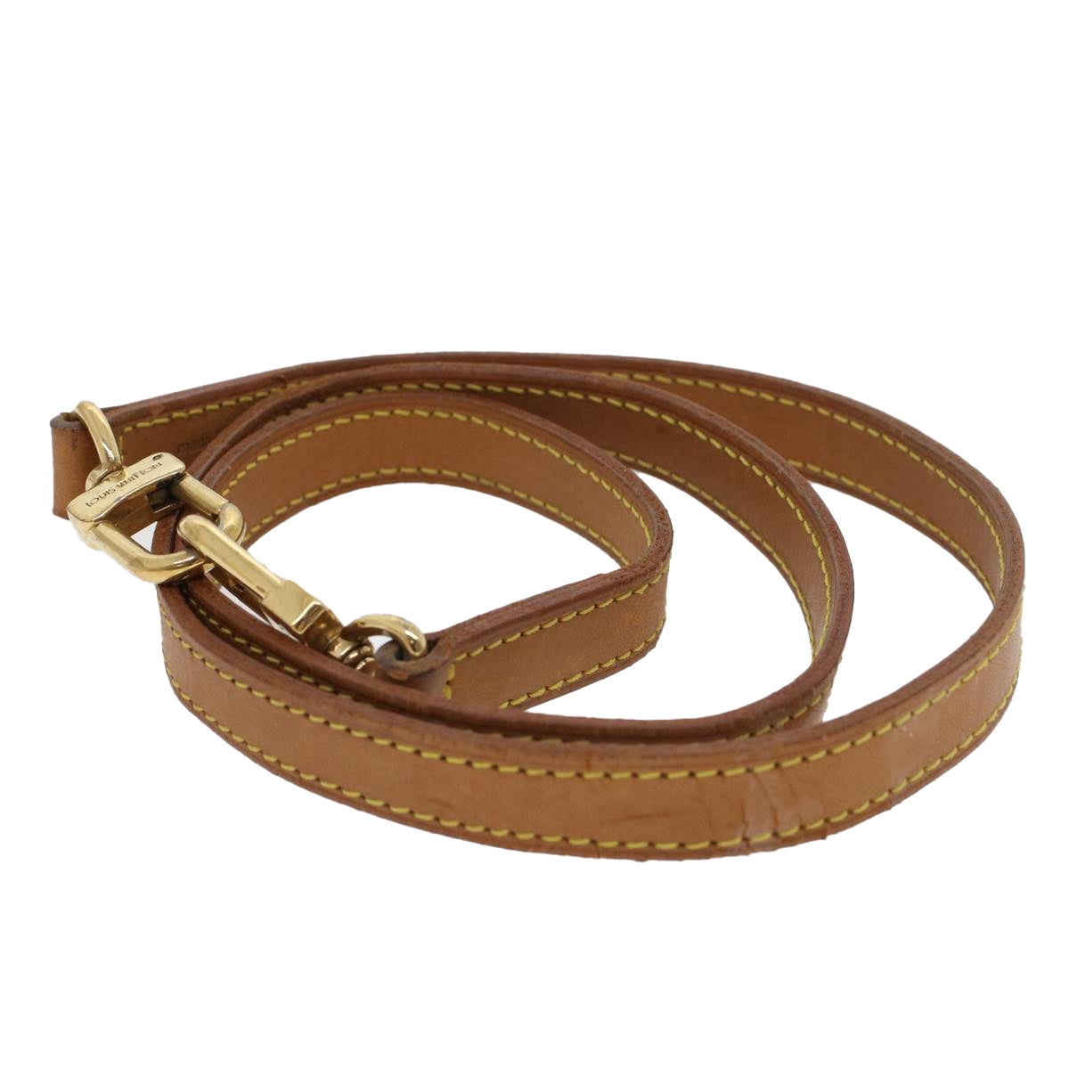 LOUIS VUITTON Shoulder Strap Leather 35.4"" Beige LV 44919